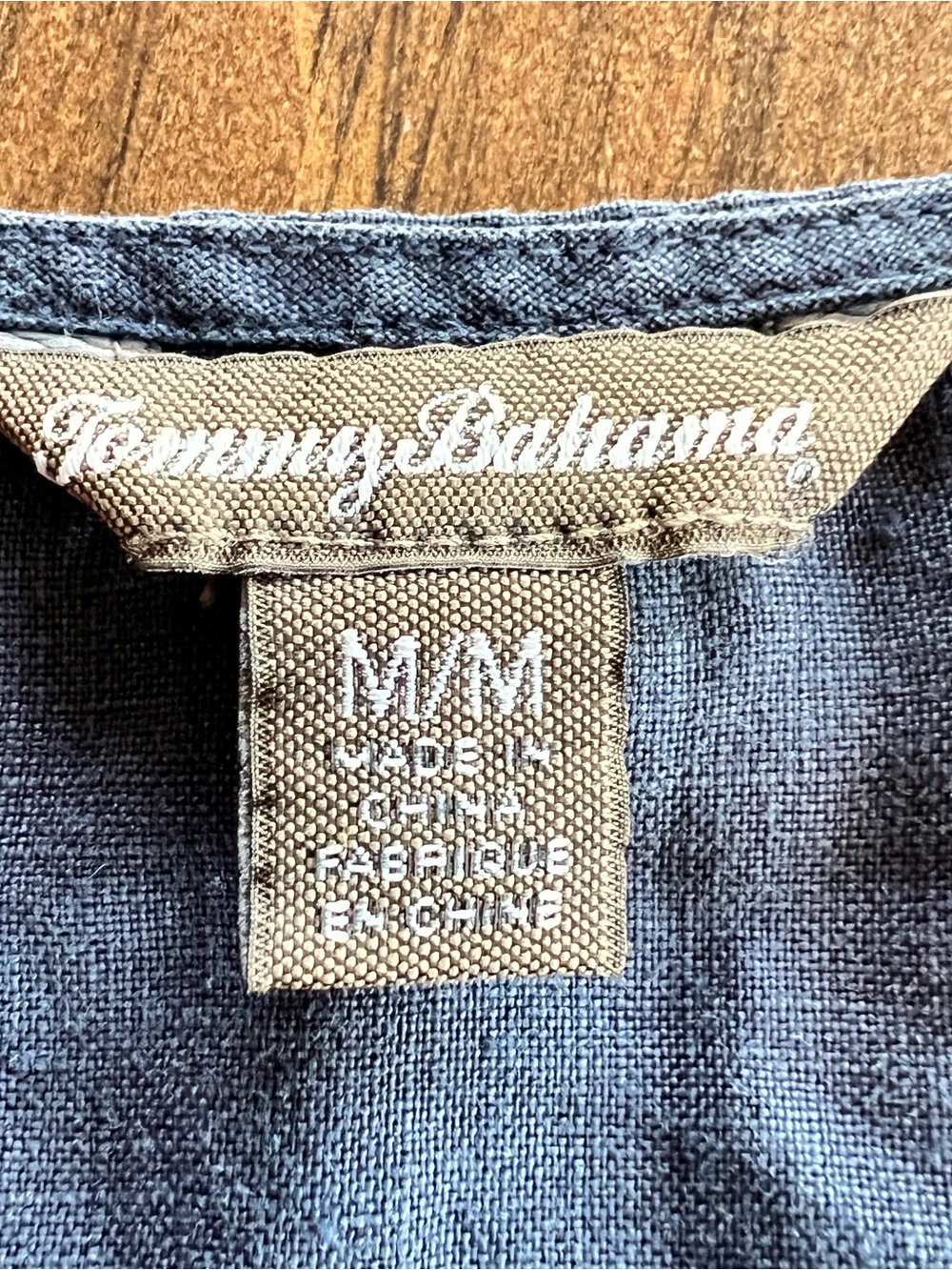 Tommy Bahama Navy Sleeveless Linen Dress with Ruffle Hem-medium - Picture 2 of 5